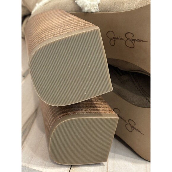 Jessica Simpson Rustina Over The Knee Boot Sandstone Patchwork Vegan Leather 7M - Picture 8 of 8